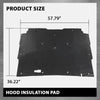 G-PLUS Hood Insulation Pad 1/2" with Clips Compatible with Chevy S10 1982-1993,Fit Chevy S10 Blazer 1983-1993 Black