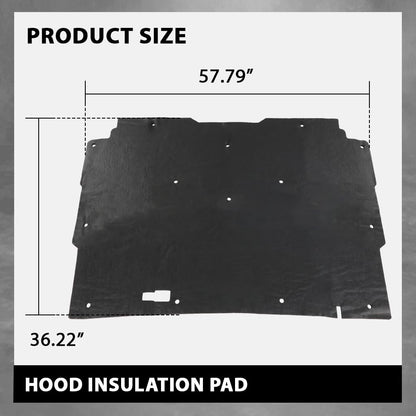 G-PLUS Hood Insulation Pad 1/2" with Clips Compatible with Chevy S10 1982-1993,Fit Chevy S10 Blazer 1983-1993 Black