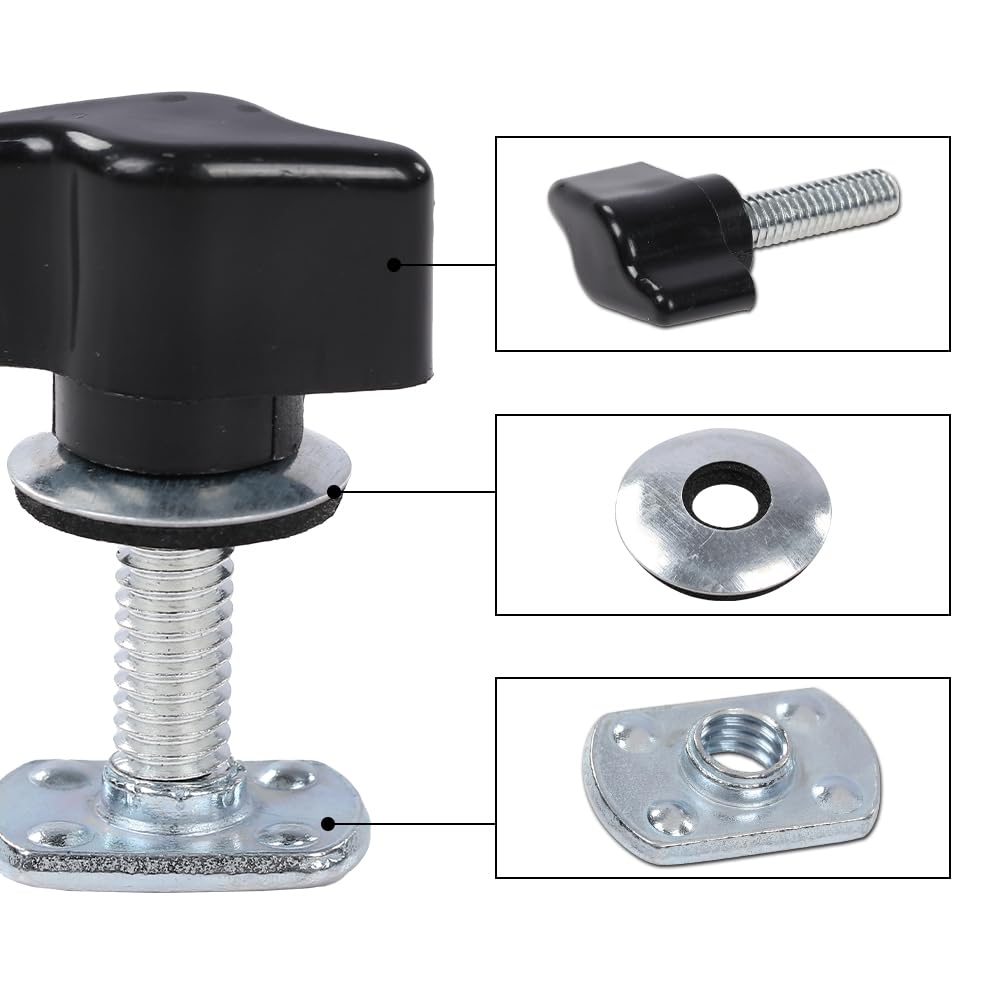 G-PLUS Universal Easy On Off Hard Top Fasteners Nuts Bolts Fits Jeep Wrangler YJ/TJ/JK Models 1987-2017