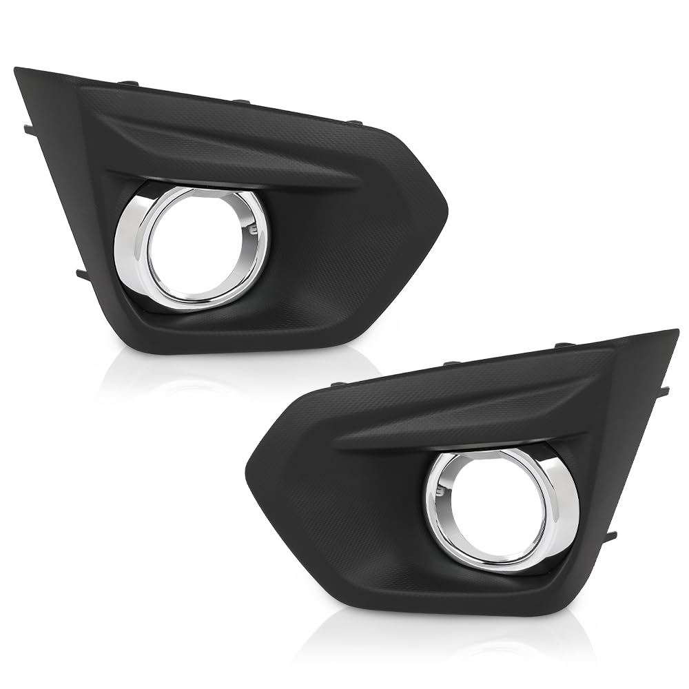 G-PLUS Front Fog Light Bezel Set W/Glossy Black Trim Compatible with Subaru Impreza 2012-2014 57731FJ020