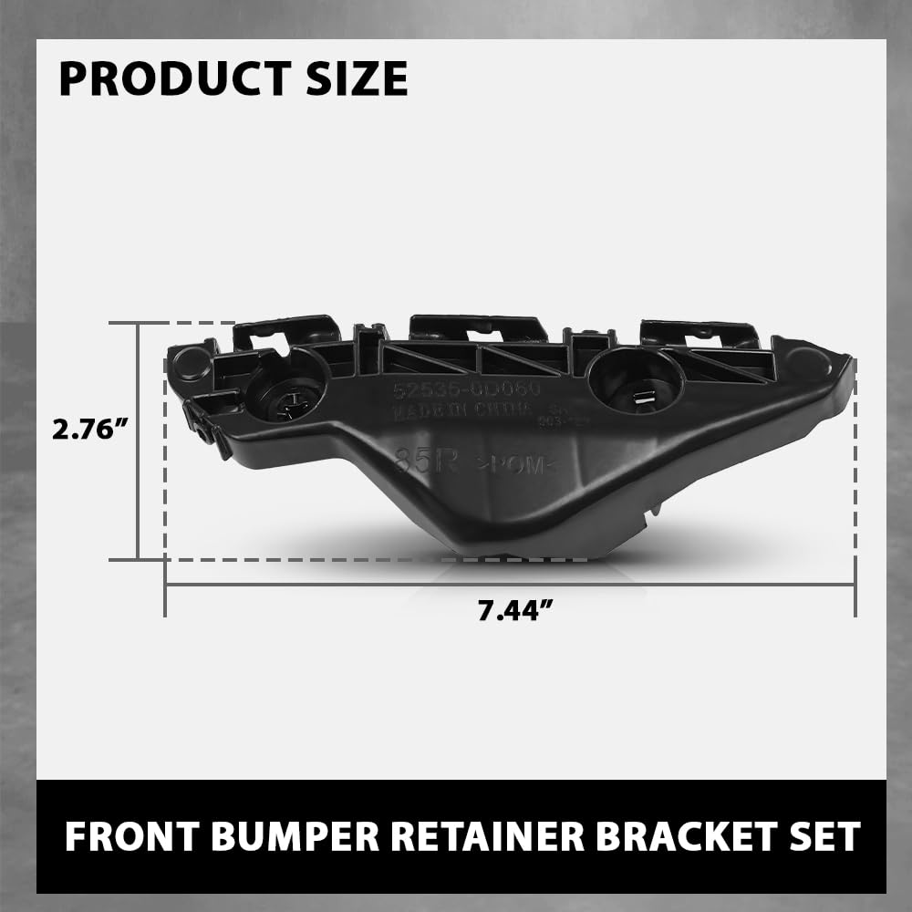 G-PLUS Front Bumper Retainer Bracket Set Compatible with Toyota Yaris Base 2007-2012,Compatible with Toyota Yaris S 2007-2009 5253552131