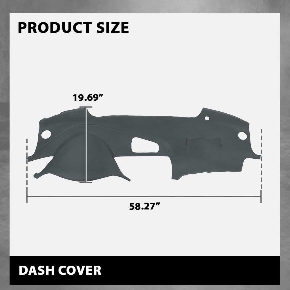 G-PLUS TPE Molded Dashboard Dash Cover Compatible with Honda Acura TL 2004 2005 2006 2007 2008 Dash Board Cover (Gray)