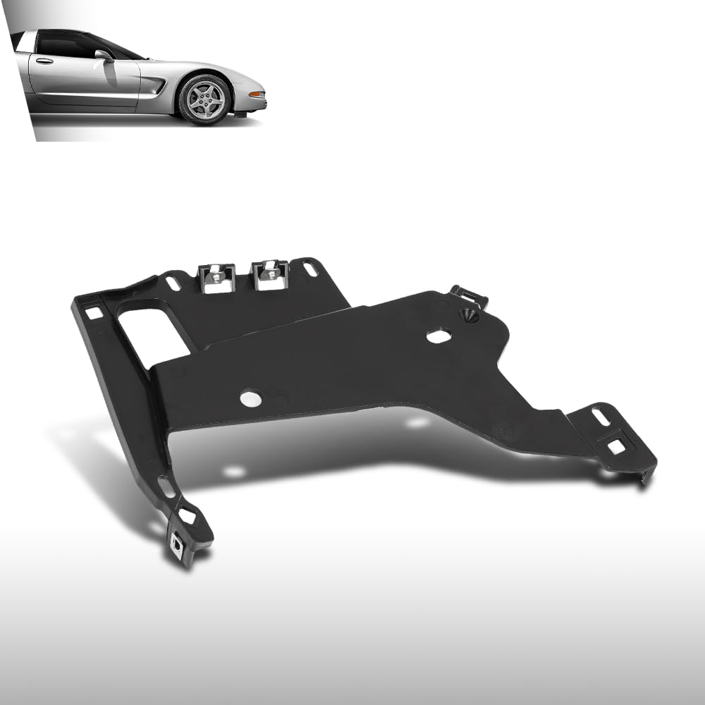 G-PLUS Right Headlight Bracket Compatible with Chevy Corvette C5 1997-2004 16523680, 16523682 Black