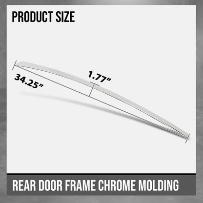 G-PLUS Rear Right Door Frame Chrome Molding Trim Compatible with Kia Optima 2011-2015 838602T000, 83860-2T000 Silver