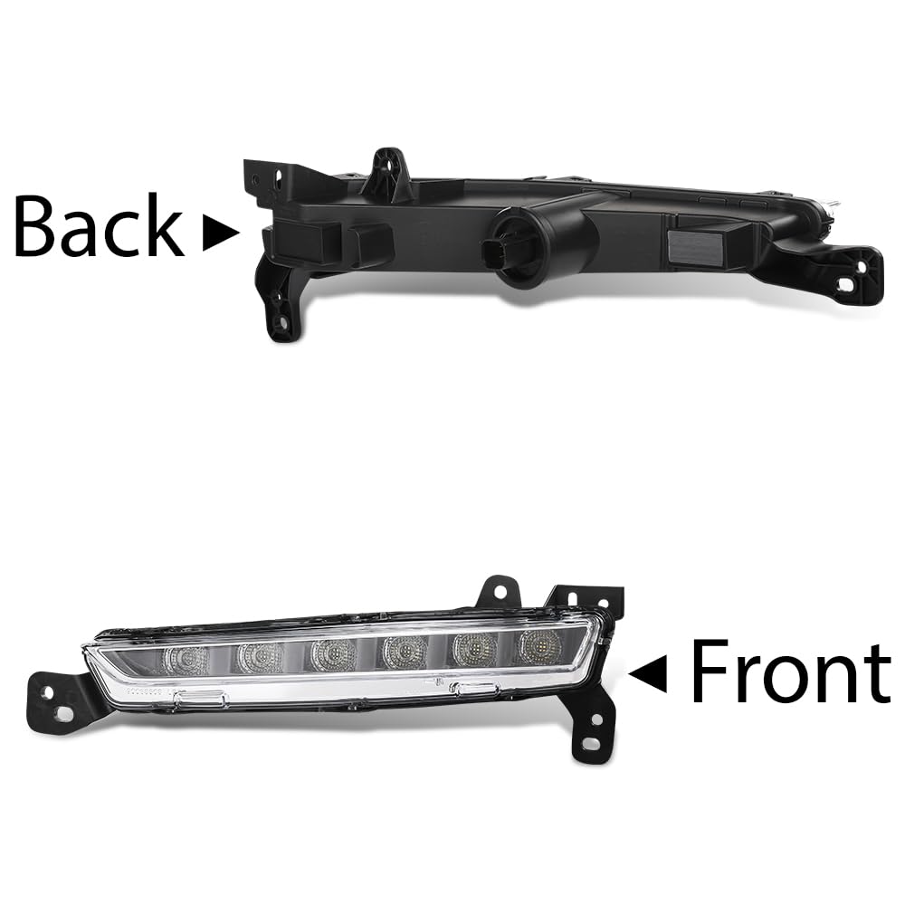 G-PLUS LED Fog Light Driver Daytime Parking Lamp Left Driver Side Compatible with Lincoln MKZ 2017-2020 FO2520195, HP5Z13200B Black