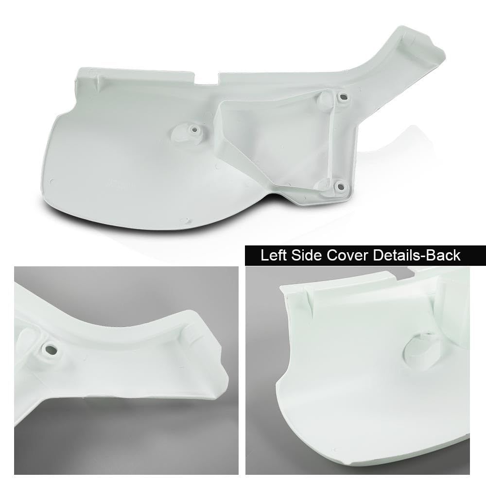 G-PLUS Left & Right Side Panels Set Fairing Cover Compatible with Honda XR650L (Shasta White) 1993-1999/Fit Honda XR650L (Ross White) 2000-2021 83620-MY6-920ZB, 83520-MY6-920ZB