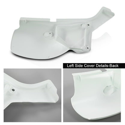 G-PLUS Left & Right Side Panels Set Fairing Cover Compatible with Honda XR650L (Shasta White) 1993-1999/Fit Honda XR650L (Ross White) 2000-2021 83620-MY6-920ZB, 83520-MY6-920ZB