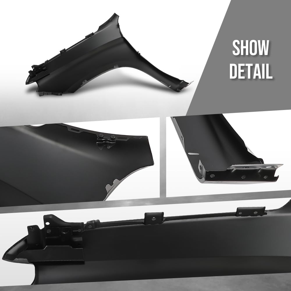 G-PLUS Fender Front Right Compatible with Chevy Silverado 1500 2019 2020 2021 2022 2023 84502611, GM1241411 Primed Black