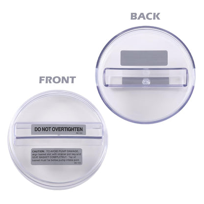 G-PLUS Clear Pool Pump Strainer Lid 1121-1429 Fit Lomart Ultra Promega 3 Fit Embassy High Performance Pump Fit Doughboy Powerline XP