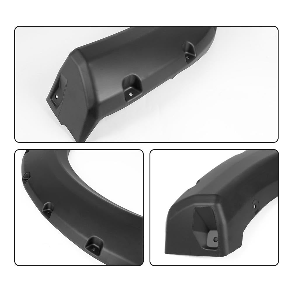 G-PLUS Fender Flares, Compatible with 2009-2014 Ford F150 67" / 78.8" / 97.4" Styleside Beds, [Not Compatible with Platinum & Raptor models], Rivet Style Smooth Matte Wheel Cover Protector 4pcs