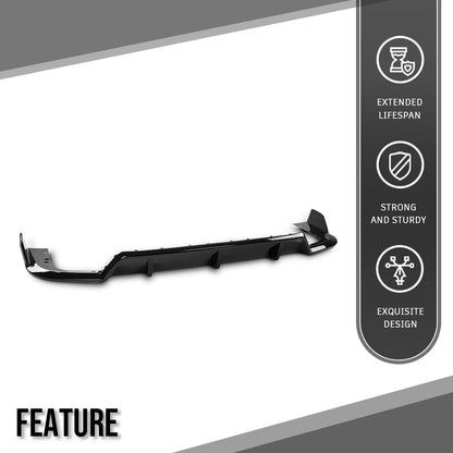 G-PLUS Rear Diffuser Compatible with BMW G05 X5 LCI M Sport Package Only 2019 2020 2021 2022 2023 2024 2025, Not Fit M Competition Rear Bumper Lip Diffuser Glossy Black