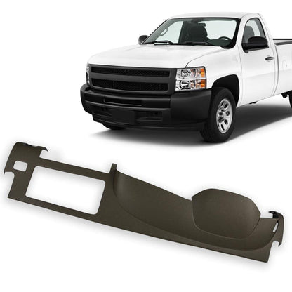 G-PLUS TPE Half Dash Cover Compatible with Chevy Silverado LS/LT/WT 2007-2013, Fit GMC Sierra SL/SLE 2007-2013, Only Covers Front Portion of Dash (NOT Fit LTZ/Denali/SLT Models) Grey