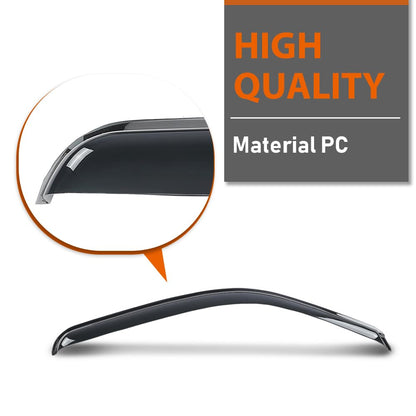 G-PLUS Out-Channel Window Visor Deflectors Compatible with Chevy Silverado & GMC Sierra 1500 1999-2006 | Rain & Glare Protection | Cab Cooler | Smoky