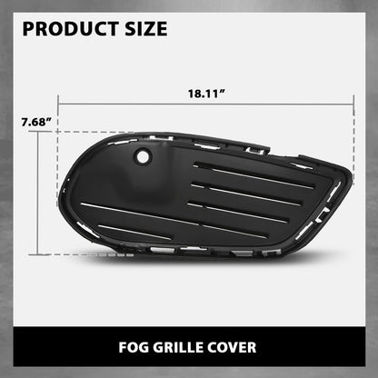 G-PLUS Front Bumper Fog Grille Cover Compatible with Benz C-Class W205 2015-2018,Fit Benz C300 (4Matic, Base) 2015-2018 2058854123, 2058854023