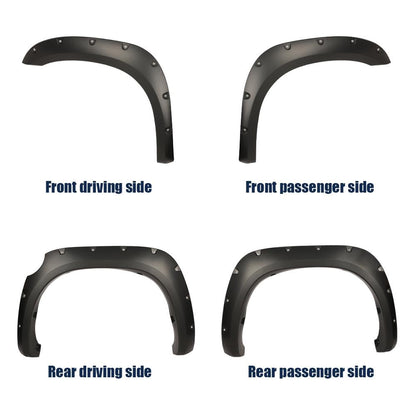 G-PLUS 4PCS Fender Flares Compatible with Toyota Tundra 2007-2013 Wheel Arch Cover Trim 5054781AB, 5054781AH, 55054780A, Smooth Pocket-Riveted