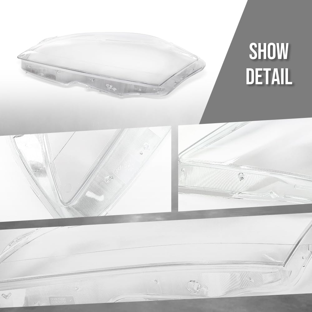 G-PLUS Headlight Lens Cover Compatible with Benz S-Class W221 2010-2013 Left & Right Front Headlamp Lens Cover Clear