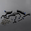 G-PLUS Silicone Radiator Hose Coolant Kit Clamps Compatible With Toyota Land Cruiser HDJ80 1HD-T/FT 4.2L,Black