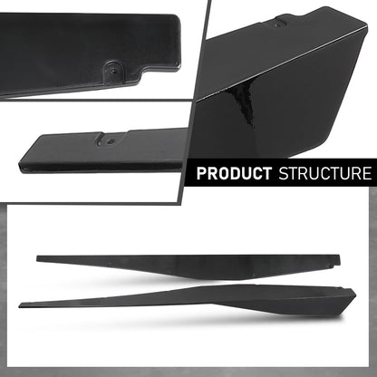 G-PLUS Side Skirts Extension Panel Lip Compatible with Chevy Corvette C8 Stingray Z51 2-Door 2020-2023 Gloss Black
