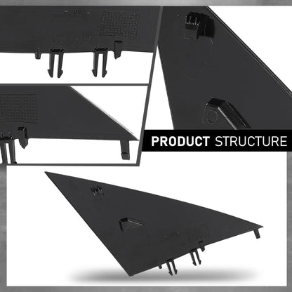 G-PLUS Front A-Pillar Triangular Cover Plate Left Compatible with Tesla Model 3 2017-2023 1130655 00 E, 1130655-00-E Gloss Black