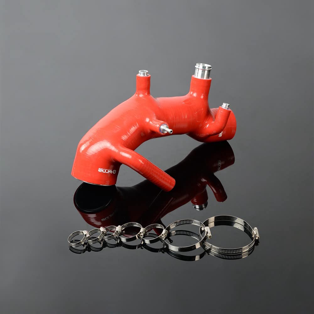 G-PLUS Silicone Turbo Intake Induction Compatible With Subaru Impreza GC8 EJ20 STI WRX 3 4,Red