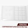 G-PLUS Coin Pages, Coin Album Pages Lighthouse Encap Graded Slab,Coin Collecting Supplies,2 Sheets 18 Slabs