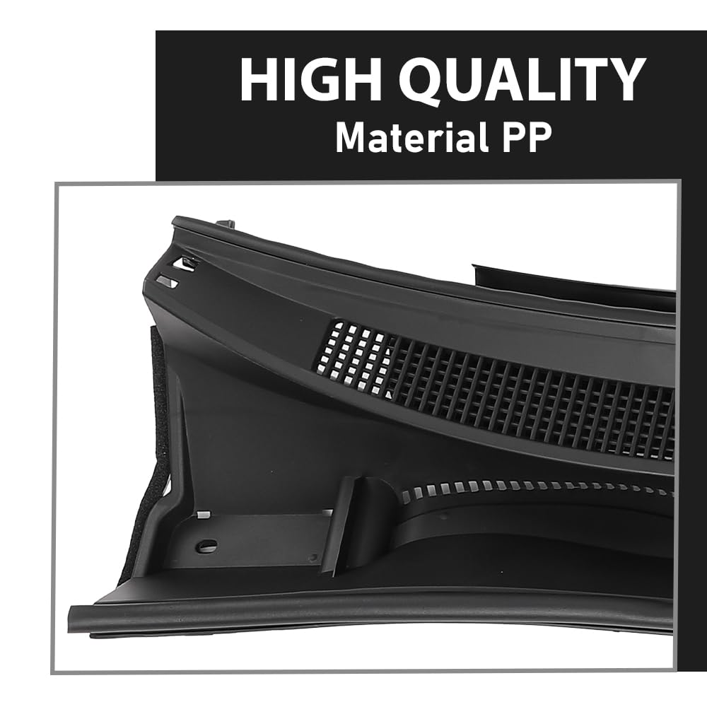 G-PLUS Windshield Cowl Vent Panel W/Side Cowl Cover Trim ABS Compatible with Toyota RAV4 2013-2018 55708-0R030, 557080R030 Black