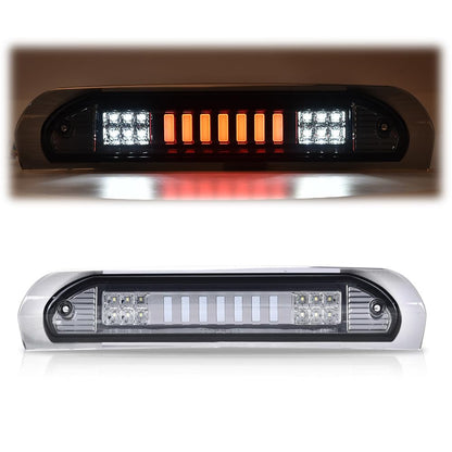 G-PLUS LED Third Brake Light Compatible With 2002-08 Dodge RAM 1500/2003-09 Dodge RAM 2500 3500 3RD LED Bar Brake/Cargo Lamp,Type I (Chrome Housing Smoky Lens)