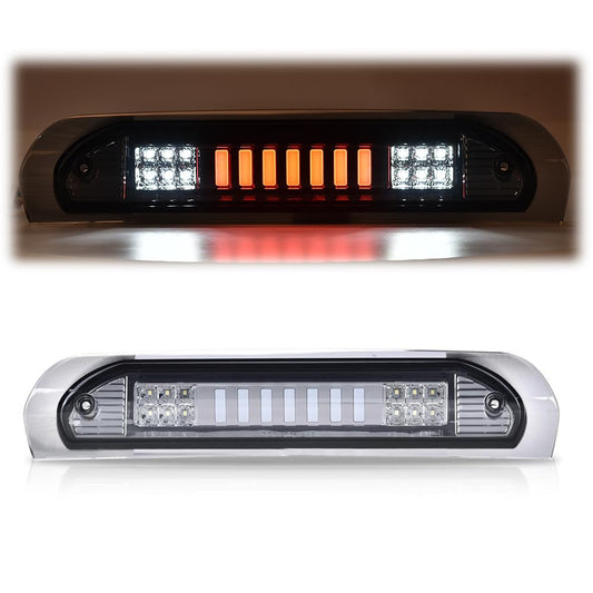 G-PLUS LED Third Brake Light Compatible With 2002-08 Dodge RAM 1500/2003-09 Dodge RAM 2500 3500 3RD LED Bar Brake/Cargo Lamp,Type I (Chrome Housing Smoky Lens)