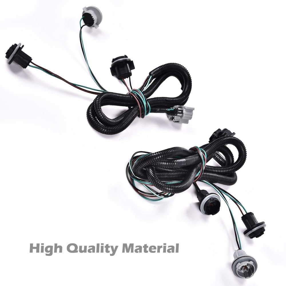 G-PLUS Left&Right Tail Light Lamp Wiring Harness, Compatible with Chevy Silverado 2007-2014/ GMC Sierra 2008-2014
