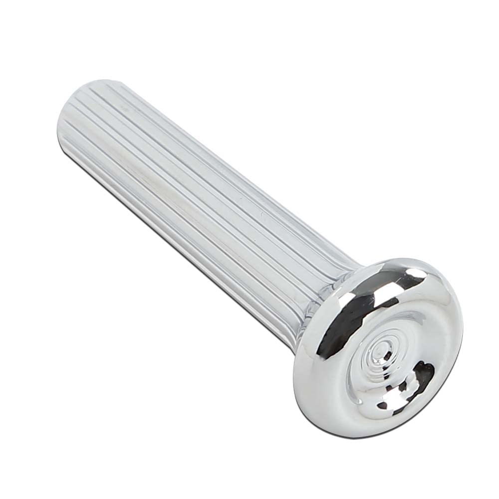 G-PLUS Cars Chrome Ribbed Door Lock Knobs Plastic - Pair Compatible with GM 1968 1969 1970 IN6727Z