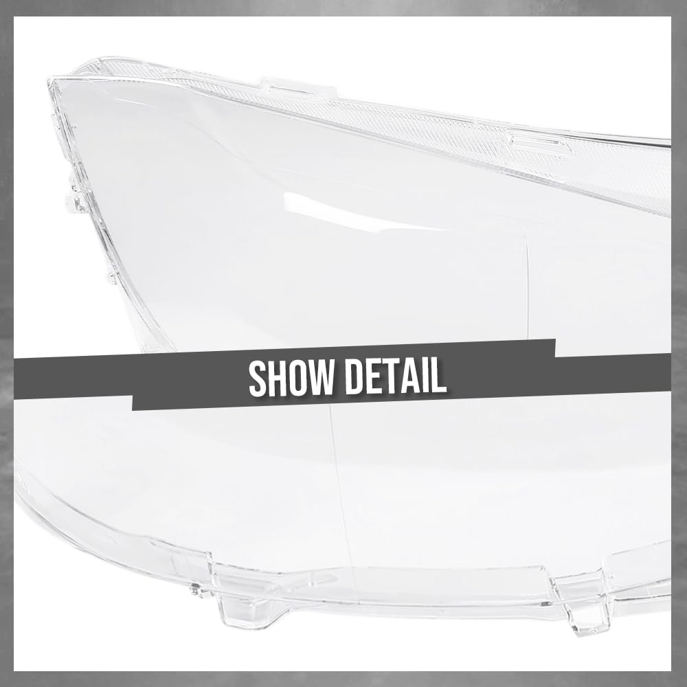 G-PLUS Headlight Lens Cover Compatible with BMW F34 GT 330i 340i 2017-2019 Left & Right Pair Front Headlamp Lens Cover Clear