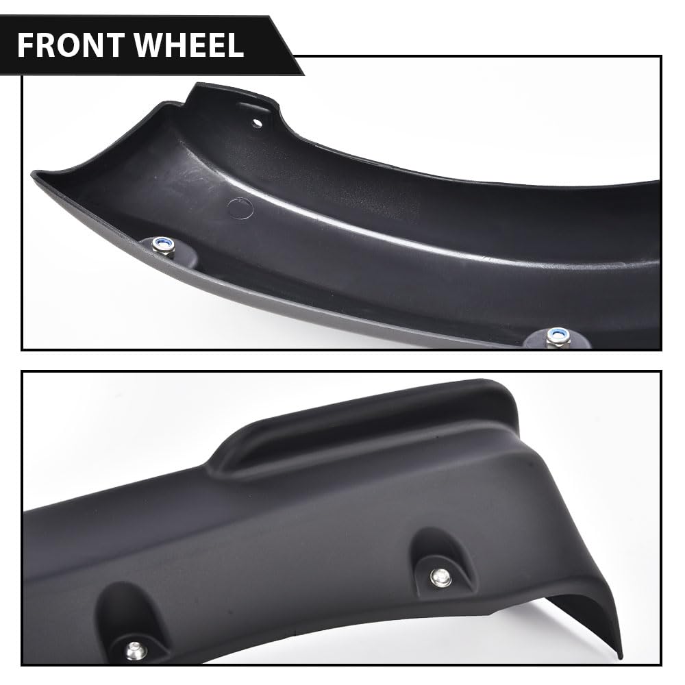 G-PLUS Fender Flares 4PCS Compatible with Chevy Silverado 1500 2019 2020 2021 (Not Fit GMC Sierra/ 2019 LD) Smooth Pocket Riveted Black