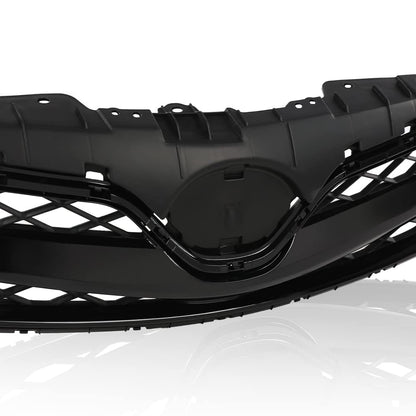 G-PLUS Front Grille Compatible with Toyota Corolla 2011-2013 Black Plastic Grill 5310002410C0, TO1200340
