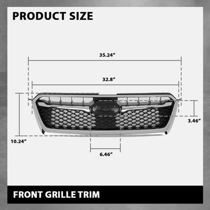 G-PLUS Front Bumper Grille w/Moulding Trim Compatible with Subaru Impreza 2012-2016,Fit Subaru Crosstrek 2016-2017 SU1200163