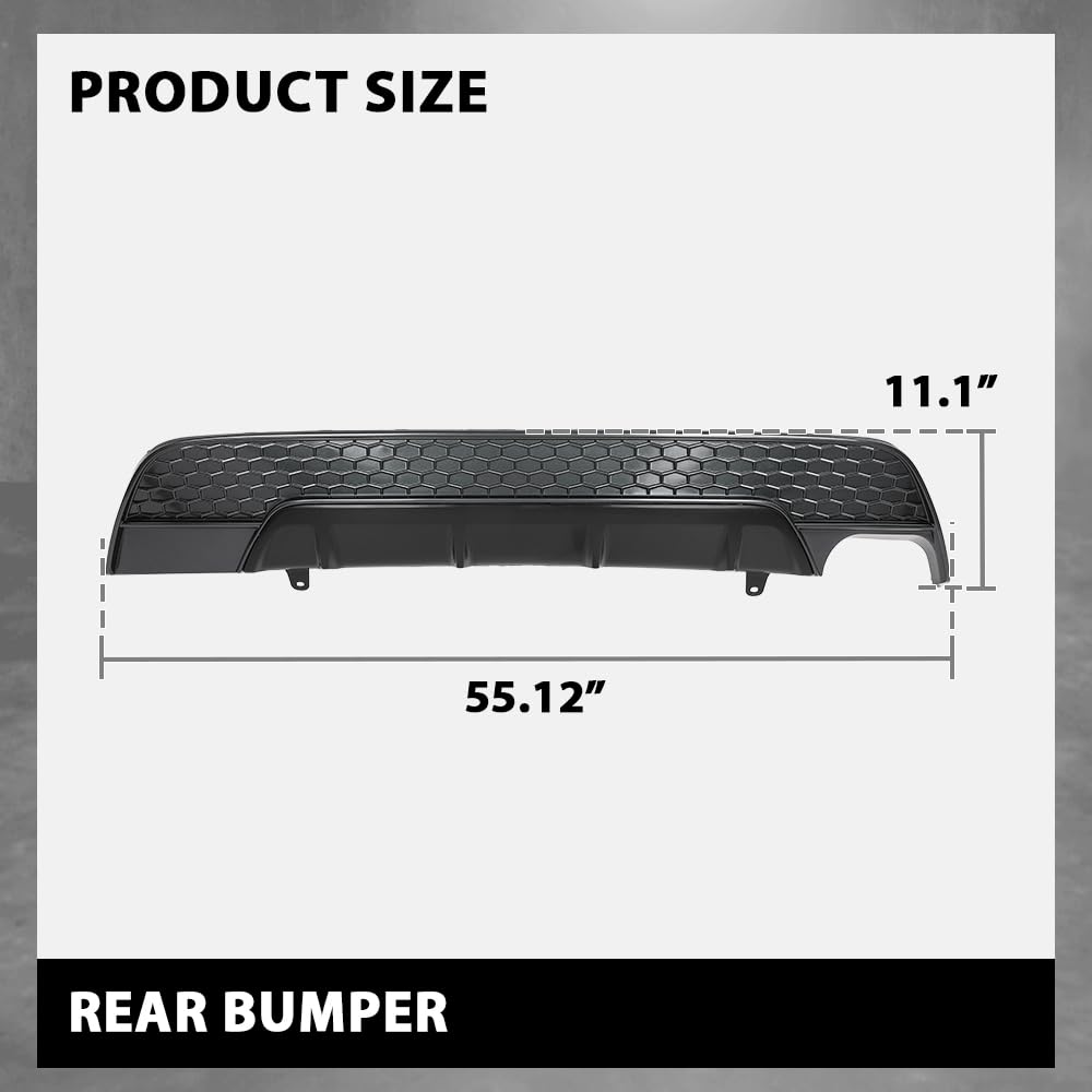 G-PLUS Rear Bumper Valance Cover Compatible with Toyota Corolla SE XSE 2020-2022 5216902071, 5216902070,52453-02900 Black