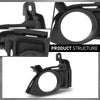 G-PLUS Pair Front Fog Light Bezel, Compatible with Toyota Highlander 2014 2015 2016, Bumper Cover Trims, Left Driver & Right Passenger Side 2PCS, TO1039178, TO1038178