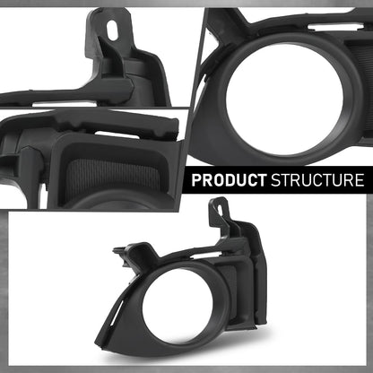 G-PLUS Pair Front Fog Light Bezel, Compatible with Toyota Highlander 2014 2015 2016, Bumper Cover Trims, Left Driver & Right Passenger Side 2PCS, TO1039178, TO1038178
