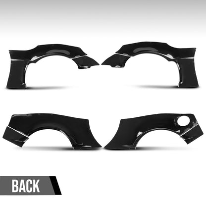 G-PLUS Wide Body 8pc Fender Flares Cover Compatible with Scion FR-S 2013-2016 Fit Toyota 86 2017-2020 Fit Subaru BRZ 2013-2020 Black