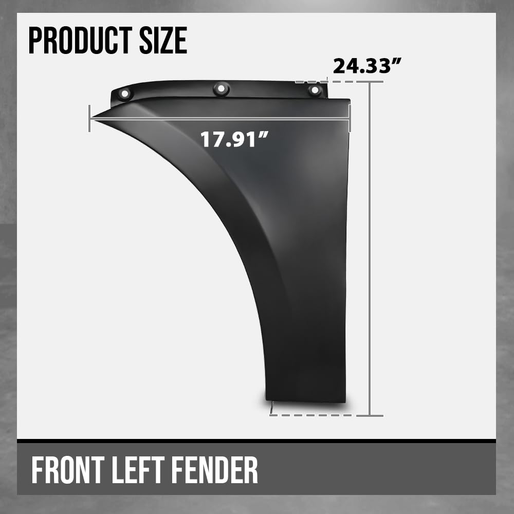G-PLUS Front Left Premium Fender Hood Fender Wing Panel Compatible with Porsche Macan All models 2015-2023 95B821101DYGRV, 95B821101 Black