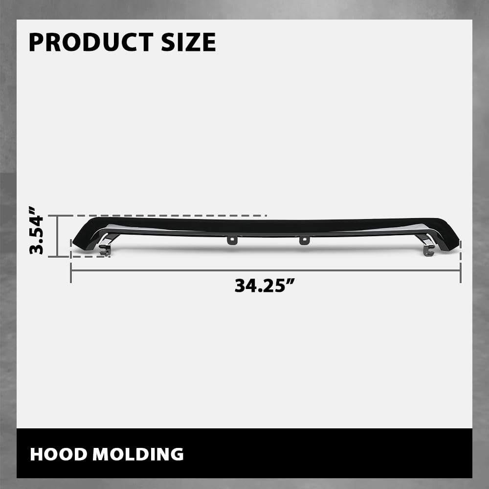 G-PLUS Hood Molding Trim Compatible with Subaru Forester 2017-2018 91121SG210, SU1235102