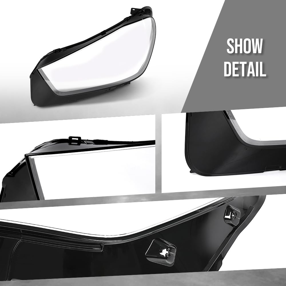 G-PLUS Headlight Lens Cover Compatible with Benz GLE W167 2020 2021 2022 2023 Left Side Front Headlamp Lens Cover Clear