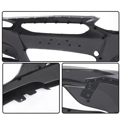 G-PLUS Front Bumper Cover Compatible with Hyundai Accent Sedan/Hatchback 2014 2015 2016 2017, HY1000201 865111R010, Black Primered