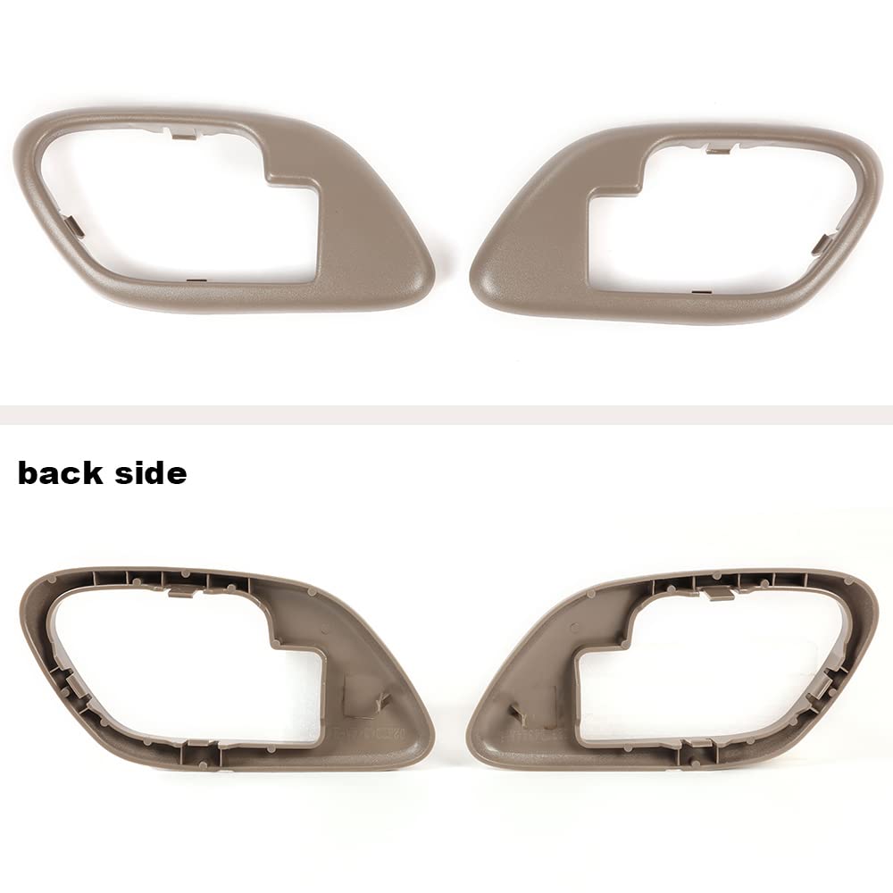 G-PLUS Door Handle Trim Set Compatible with Chevy C1500 Truck 1995-1999/Fit C2500 1995-2000 Truck Interior Door Handle Bezel 2PCS 15708087 15708088