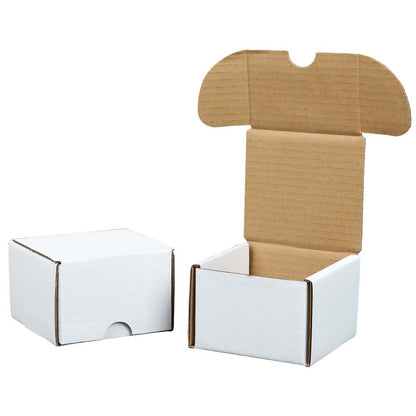 G-PLUS 10pcs Trading Card Storage Box 200 Count White Corrugated Cardboard Box Versatile Card Storage Box (Card not included)