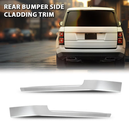 G-PLUS Rear Bumper Side Cladding Silver Trim Left & Right Compatible with Range Rover 2013-2022