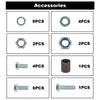 G-PLUS Engine Swap Adapter Plates w/ 4.6L Solid Mounts Compatible with Ford Mustang Chassis 1979-2004 with 5.3L 5.7L 6.0L LS Engine Swap