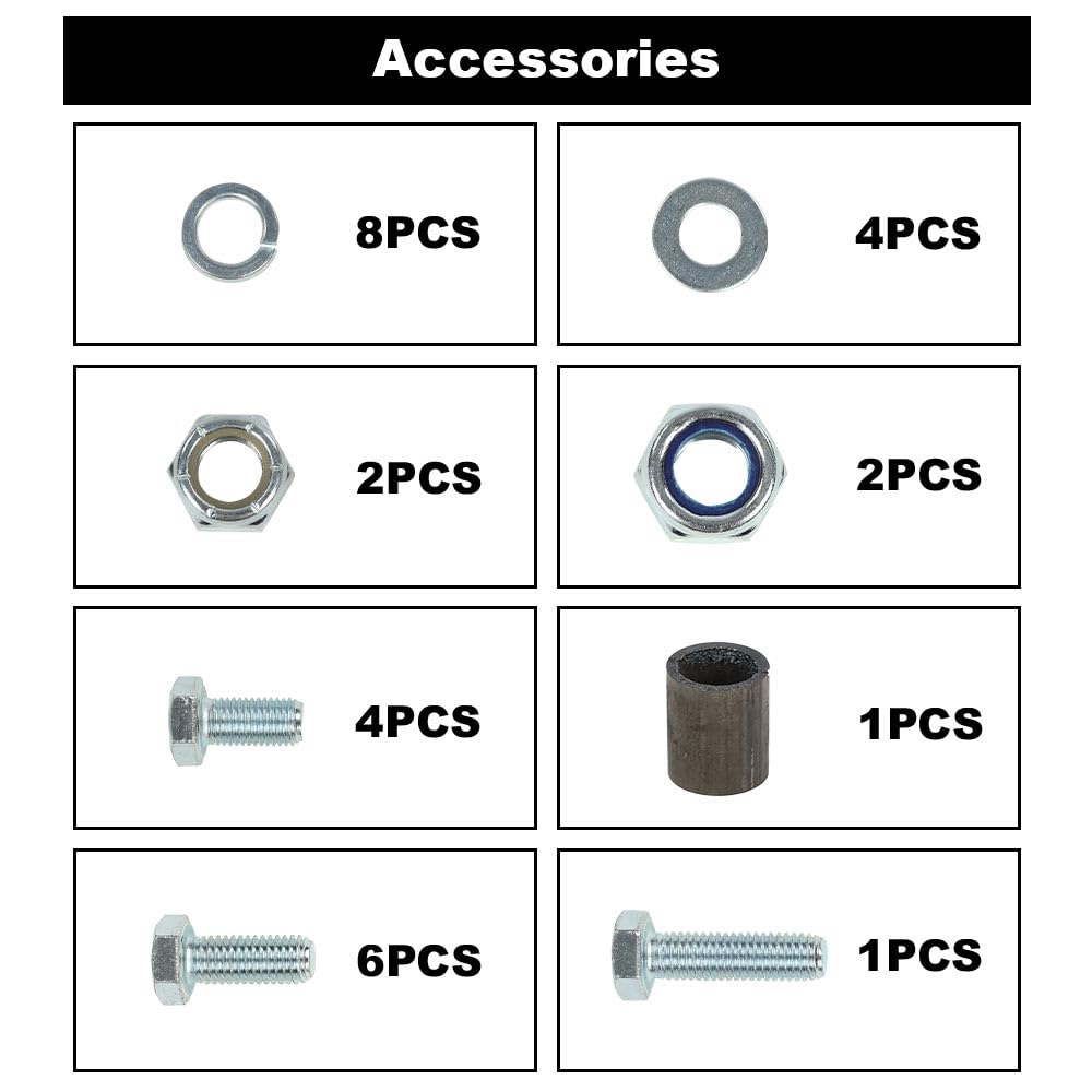 G-PLUS Engine Swap Adapter Plates w/ 4.6L Solid Mounts Compatible with Ford Mustang Chassis 1979-2004 with 5.3L 5.7L 6.0L LS Engine Swap
