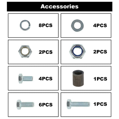 G-PLUS Engine Swap Adapter Plates w/ 4.6L Solid Mounts Compatible with Ford Mustang Chassis 1979-2004 with 5.3L 5.7L 6.0L LS Engine Swap
