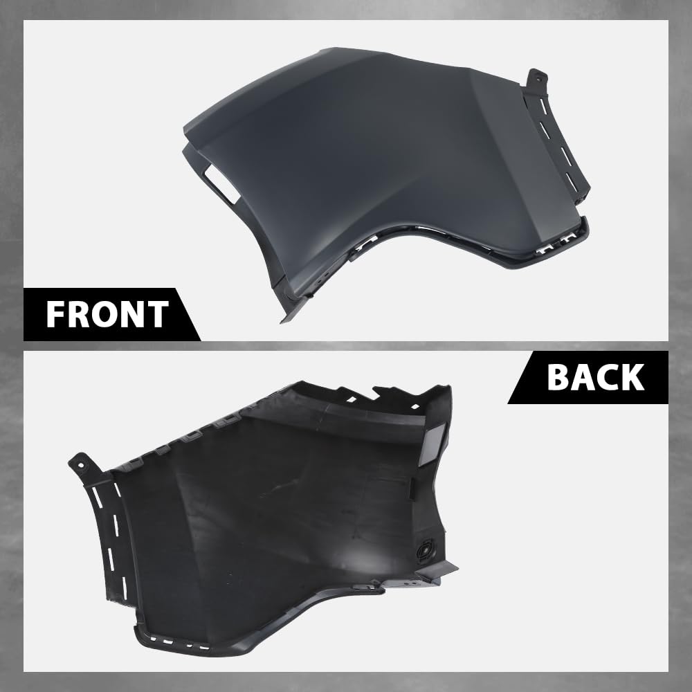 G-PLUS Rear Bumper Cover Fascia Passenger Right Side Compatible with Jeep Cherokee 2014-2018 Black