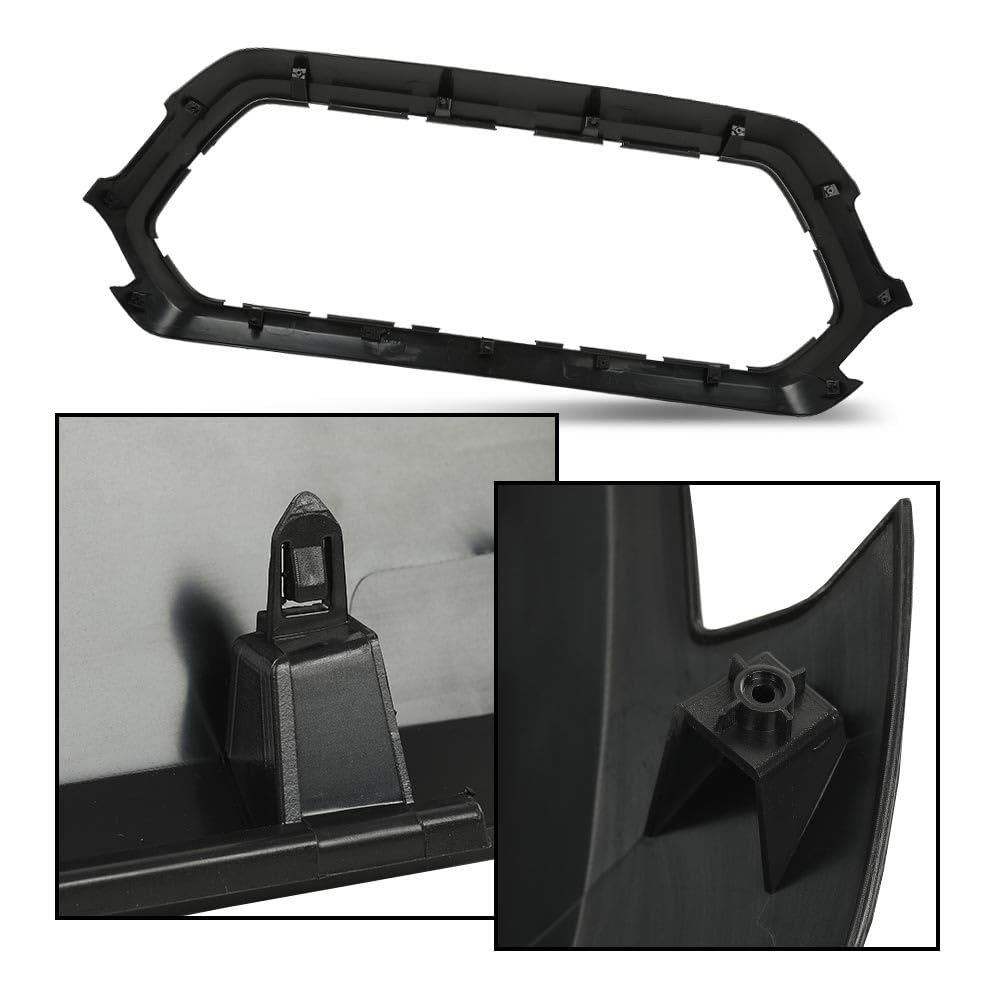 G-PLUS Front Upper Grille Outer Frame Surround Compatible with Toyota Tacoma 2016-2022 Matte Black